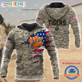 NCAA Clemson Tigers Military Veterans Camouflage Hoodie