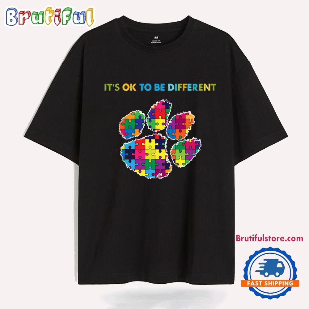NCAA Clemson Tigers Special Autism Awareness It’s Ok To Be Different T-Shirt