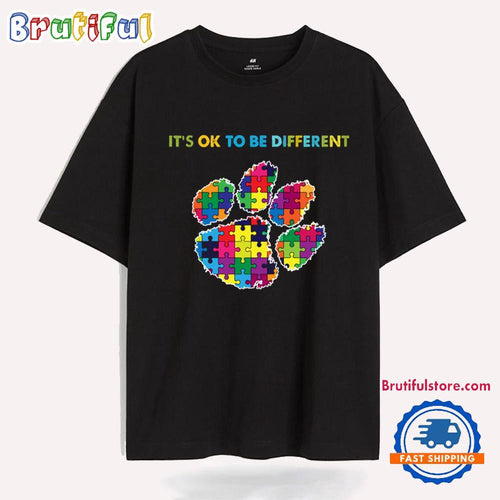 NCAA Clemson Tigers Special Autism Awareness It’s Ok To Be Different T-Shirt