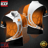 Custom Name NCAA Clemson Tigers Team Polo Shirt
