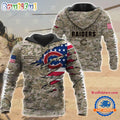NCAA Colgate Raiders Military Veterans Camouflage Hoodie