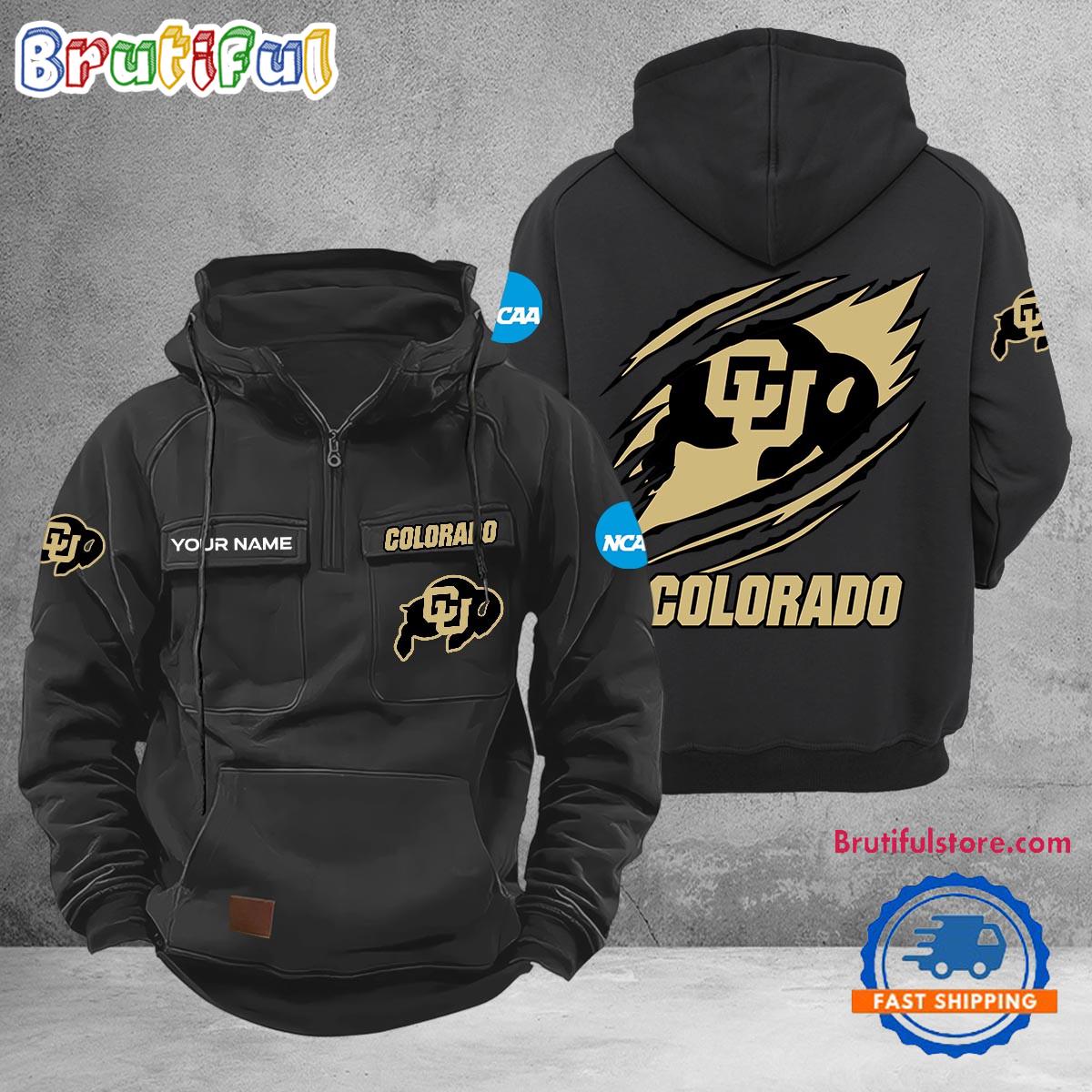 NCAA Colorado Buffaloes Sport Team Design Logo Name Cargo Hoodie