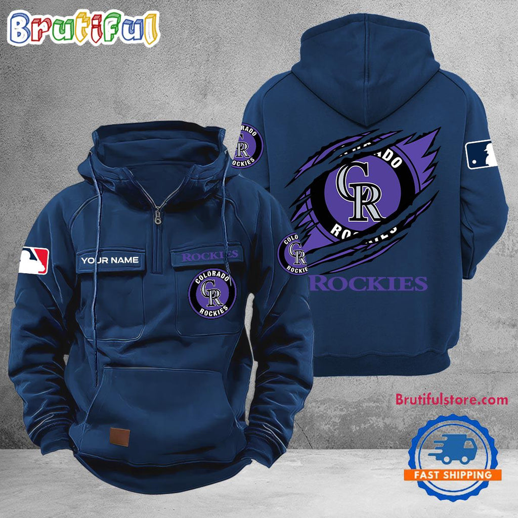 NCAA Colorado Rockies Sport Team Design Logo Name Cargo Hoodie