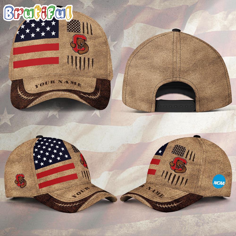 NCAA Cornell Big Red Sport Team Pesonalized American Flag Baseball Cap