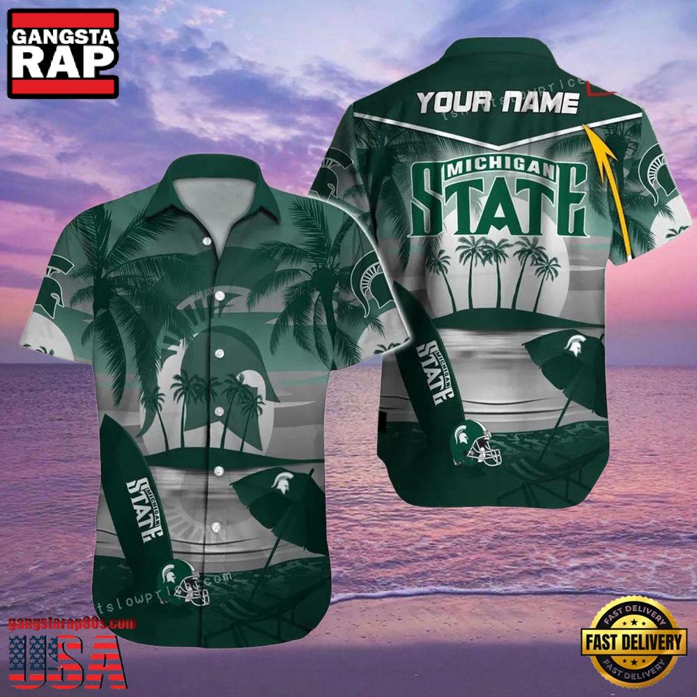 NCAA Custom Michigan State Spartans Style Hot Trending Summer Aloha Hawaiian Shirt For Men And Women