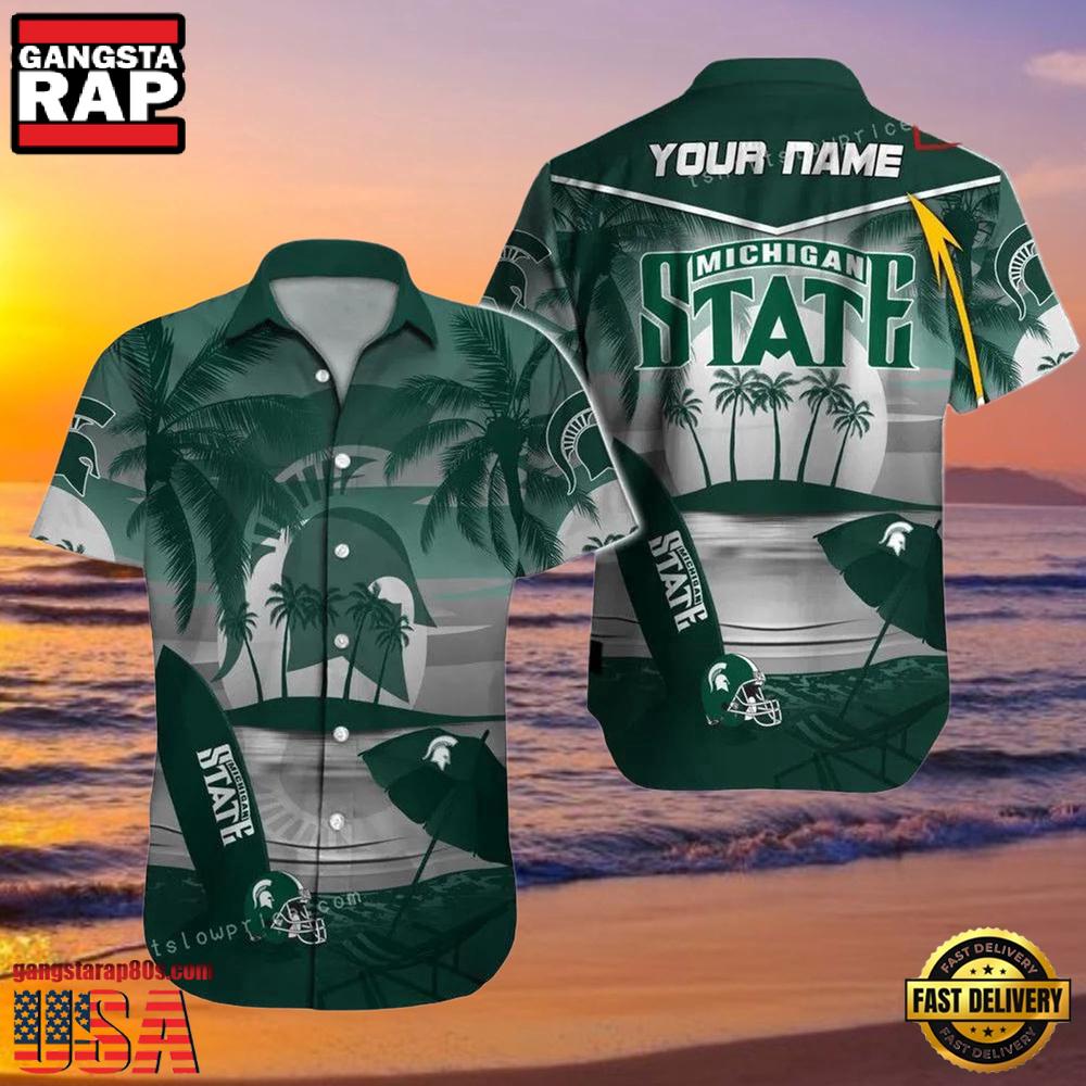 NCAA Custom Michigan State Spartans Style Hot Trending Summer Aloha Hawaiian Shirt For Men And Women