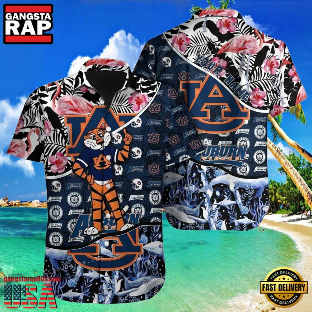 NCAA Custom Name Auburn Tigers Hawaiian Shirt Outfit.jpg