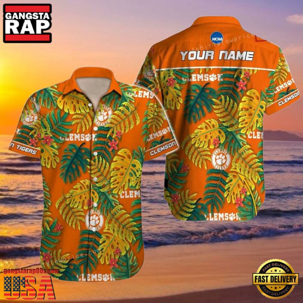 NCAA Custom Name Clemson Tigers Hawaiian Shirt Cheap For Mens Womens.jpg