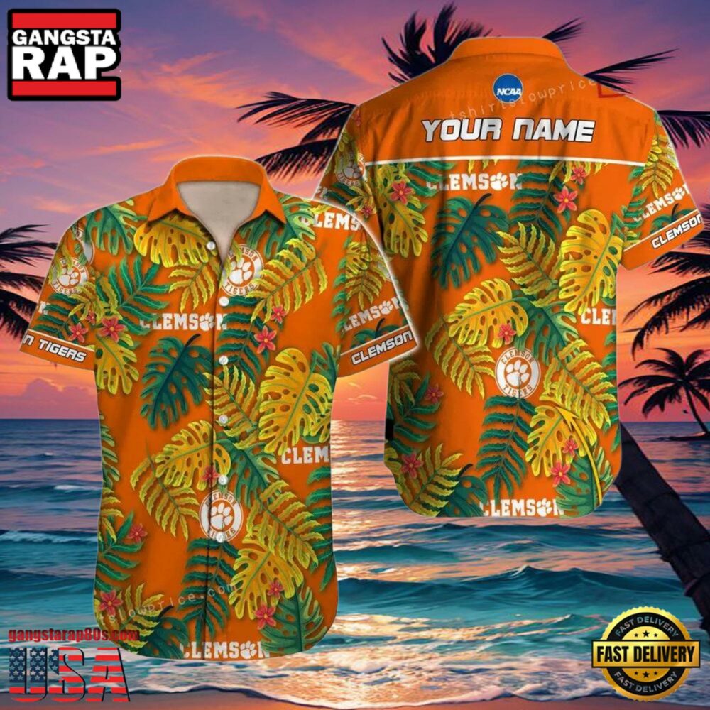 NCAA Custom Name Clemson Tigers Hawaiian Shirt Cheap For Mens Womens.jpg