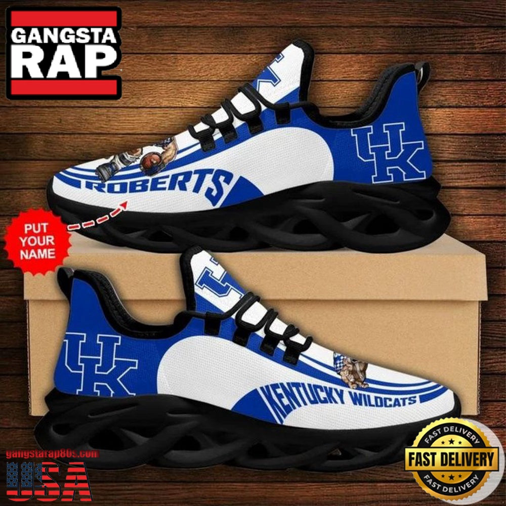 NCAA Custom Name Kentucky Wildcats Sneaker Unique Design Max Soul Shoes Running Sneakers