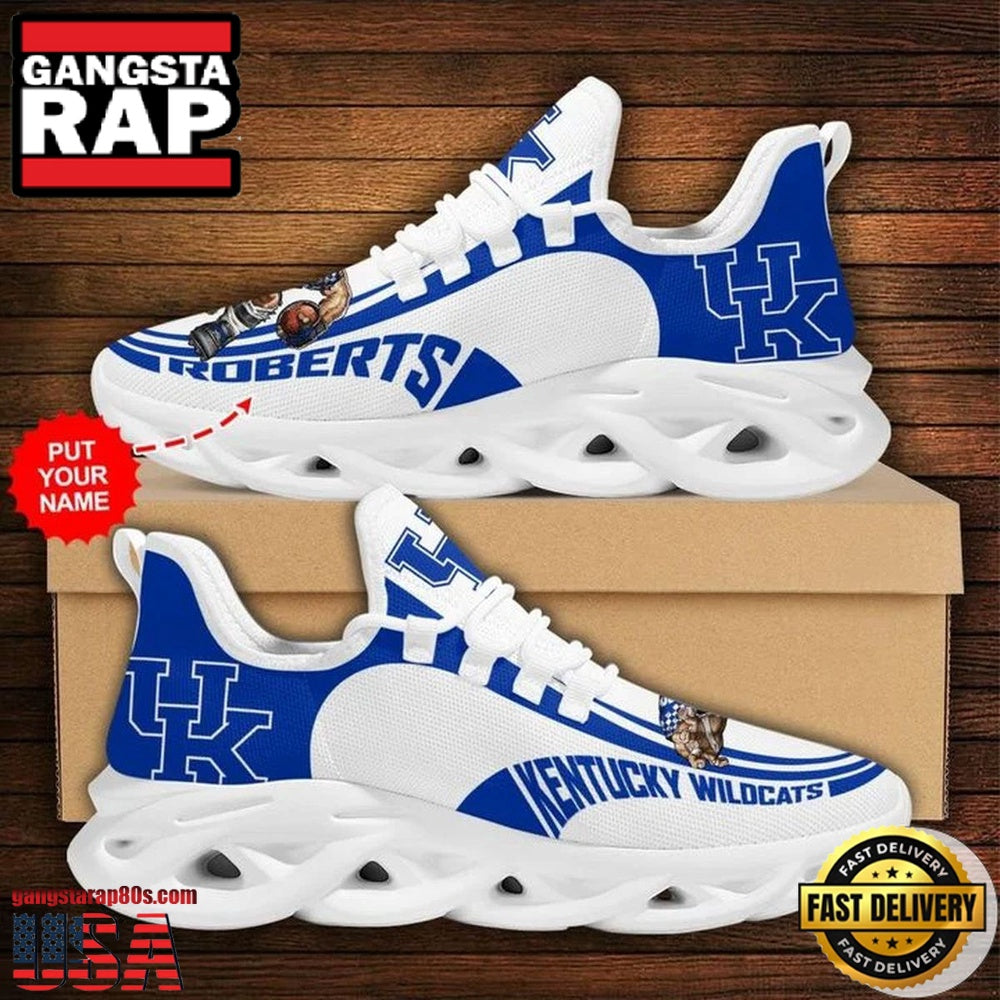 NCAA Custom Name Kentucky Wildcats Sneaker Unique Design Max Soul Shoes Running Sneakers