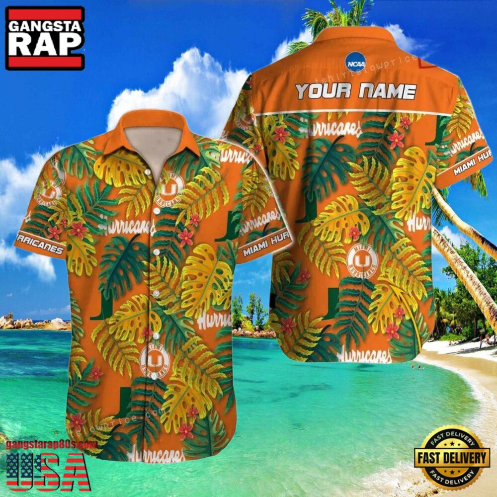 NCAA Custom Name Miami Hurricanes Hawaiian Shirt Cheap.jpg