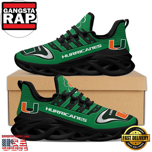 NCAA Custom Name Miami Hurricanes Saint Patrick’S Day Unique Design Max Soul Shoes Running Sneakers
