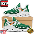 NCAA Custom Name Michigan Wolverines Logo Saint Patrick’S Day Unique Design Max Soul Shoes Running Sneakers