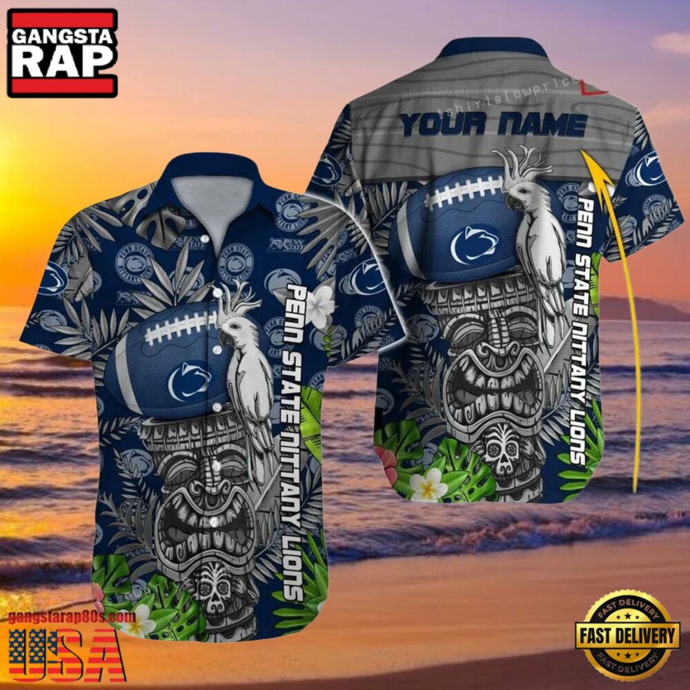 NCAA Custom Name Penn State Nittany Lions Hawaiian Shirt Hawaiian Shirt Cheap For Men Women