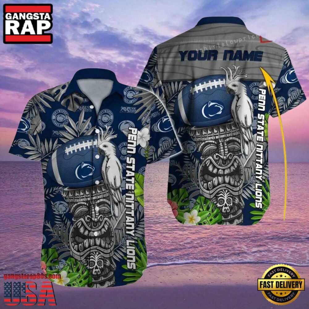 NCAA Custom Name Penn State Nittany Lions Hawaiian Shirt Hawaiian Shirt Cheap For Men Women