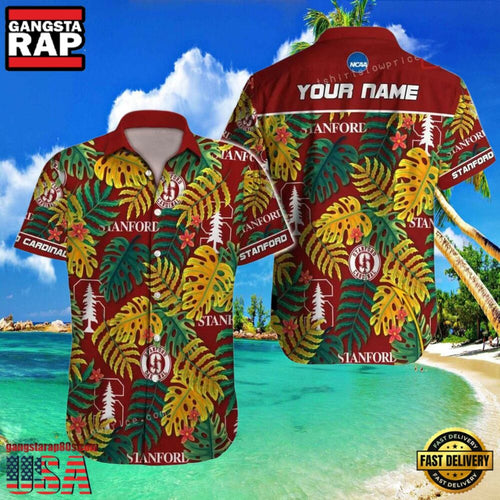 NCAA Custom Name Stanford Cardinal Hawaiian Shirt Outfit