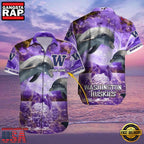 NCAA Custom Name Washington Huskies Hawaiian Shirt Cheap For Men Women