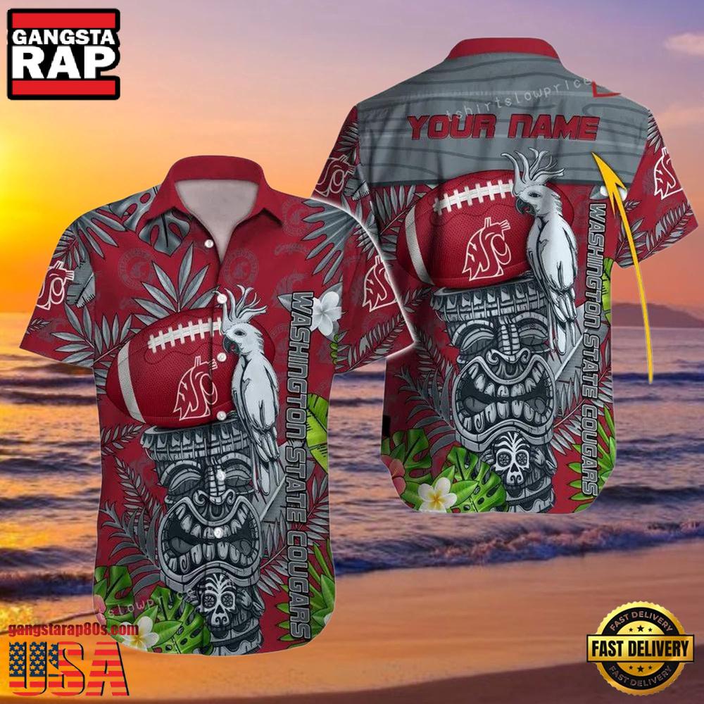 NCAA Custom Name Washington State Cougars Hawaiian Shirt Cheap For Men Women