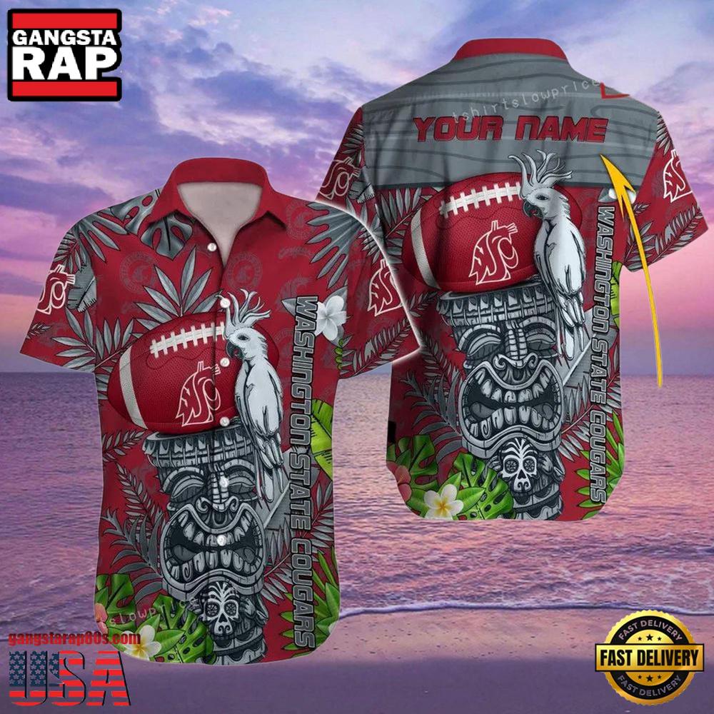 NCAA Custom Name Washington State Cougars Hawaiian Shirt Cheap For Men Women