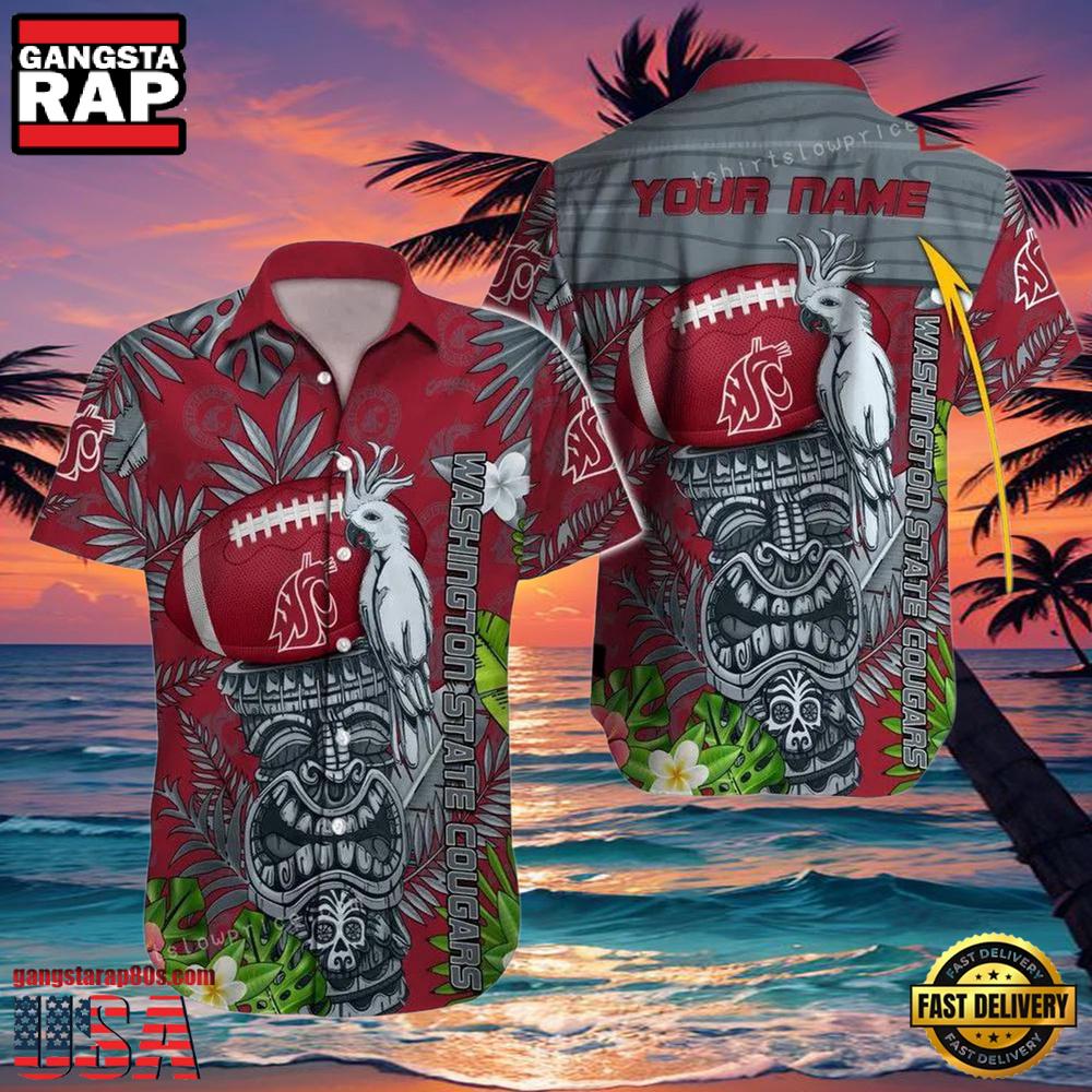 NCAA Custom Name Washington State Cougars Hawaiian Shirt Cheap For Men Women