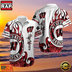 NCAA Custom Name Wisconsin Badgers Hawaiian Shirt Hawaiian Shirt Outfit