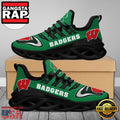 NCAA Custom Name Wisconsin Badgers Saint Patrick’S Day Unique Design Max Soul Shoes Running Sneakers