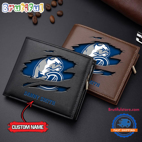 NCAA Drake Bulldogs Sporty Custom Men’s Leather Wallet