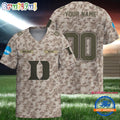 NCAA Duke Blue Devils Camo Veterans Personalized Football Jersey