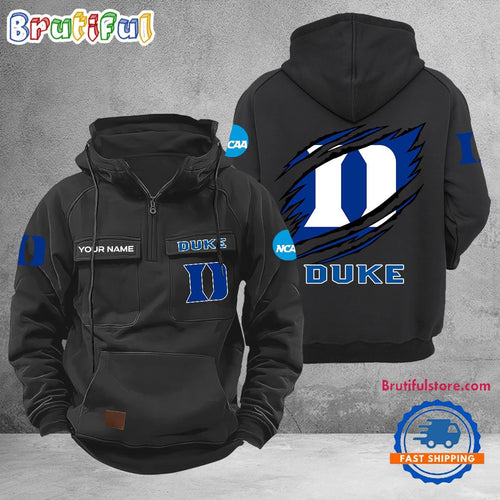 NCAA Duke Blue Devils Sport Team Design Logo Name Cargo Hoodie
