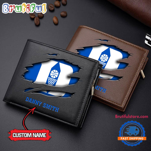 NCAA Duke Blue Devils Sporty Custom Men’s Leather Wallet