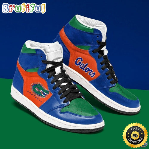 NCAA Florida Gators Green Blue Air Jordan 1 High Sneakers