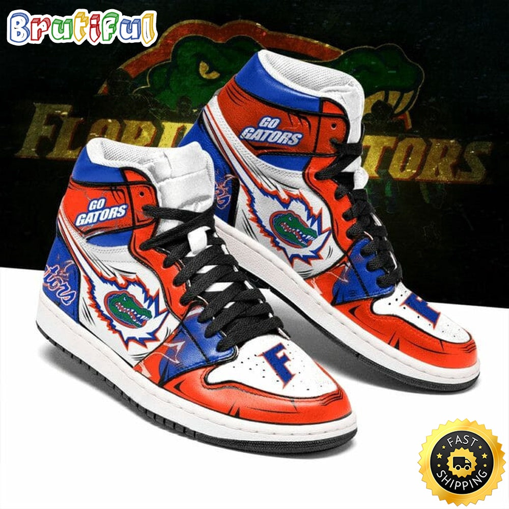 NCAA Florida Gators Orange Blue Air Jordan 1 High Sneakers