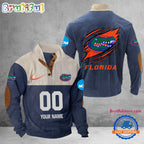 NCAA Florida Gators Sport Team Custom Name And Number Buttoned Collar Sweatshirt