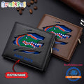 NCAA Florida Gators Sporty Custom Men’s Leather Wallet