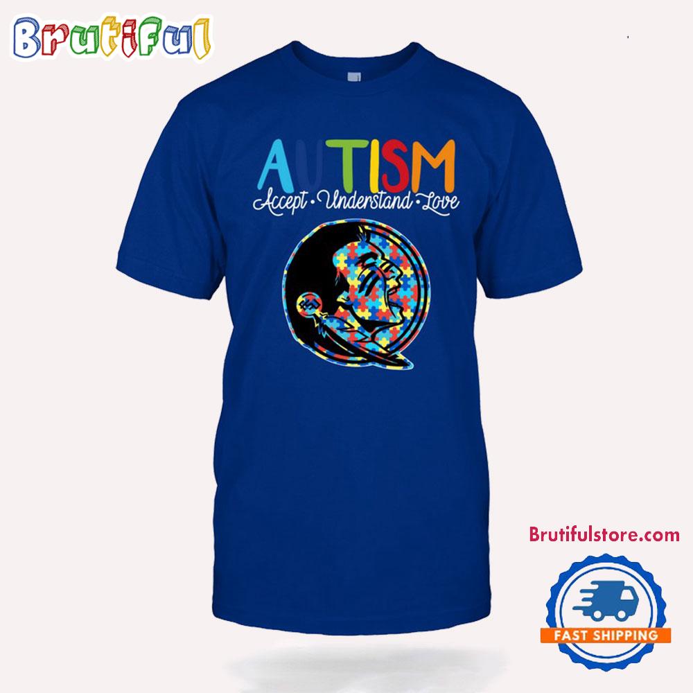 NCAA Florida State Seminoles Autism Accept Understand Love T-Shirt