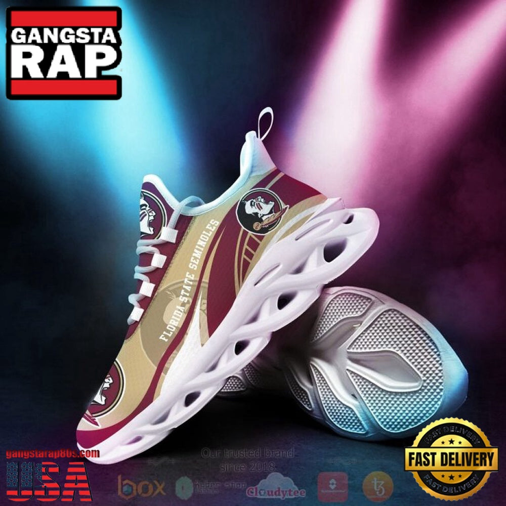 NCAA Florida State Seminoles Football Clunky Unique Design Max Soul Shoes Running Sneakers