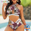 NCAA Florida State Seminoles Hawaiian Pattern Summer Beach Women’s Bikini Set