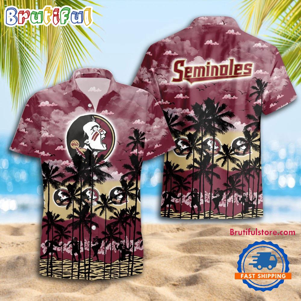 NCAA Florida State Seminoles Palm Tree Hawaiian Shirt