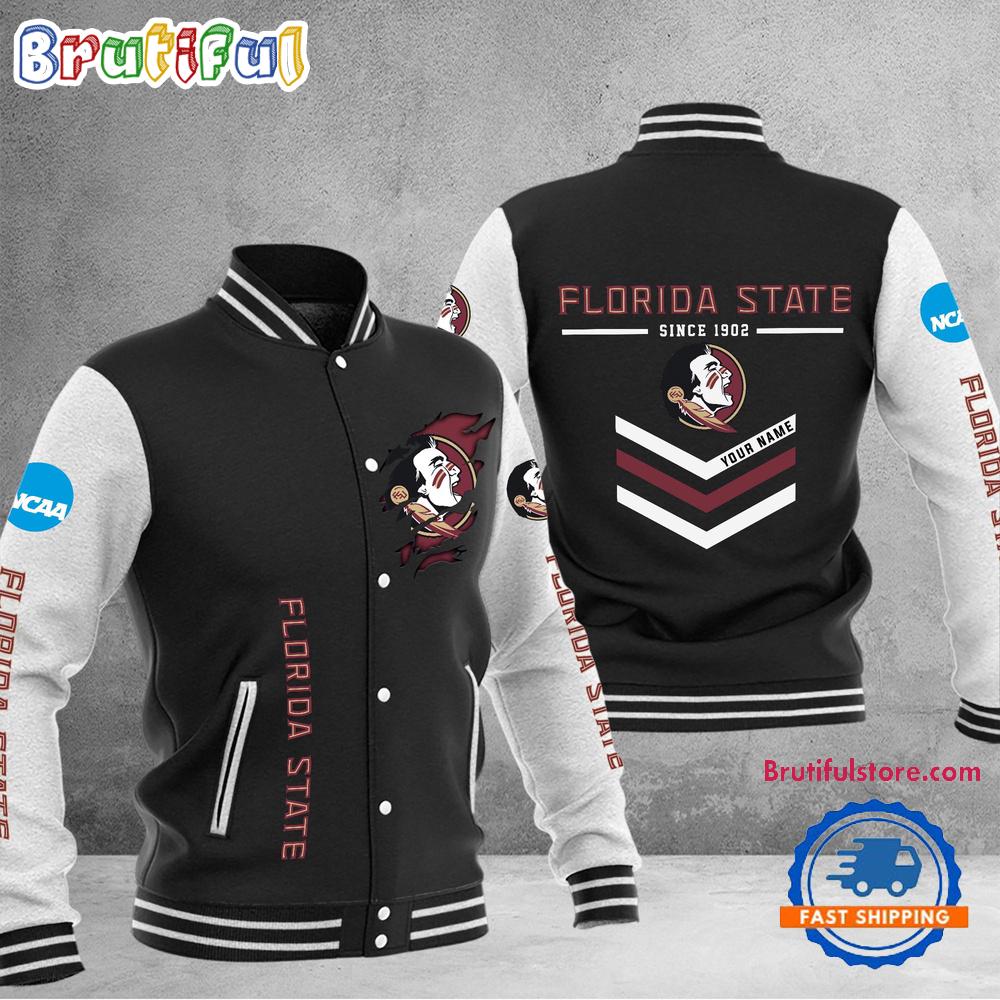 NCAA Florida State Seminoles Personalized Sporty Varsity Baseball Jacket