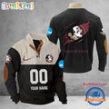 NCAA Florida State Seminoles Sport Team Custom Name And Number Buttoned Collar Sweatshirt