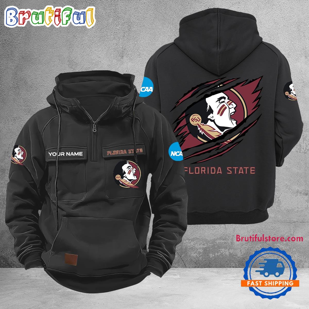 NCAA Florida State Seminoles Sport Team Design Logo Name Cargo Hoodie