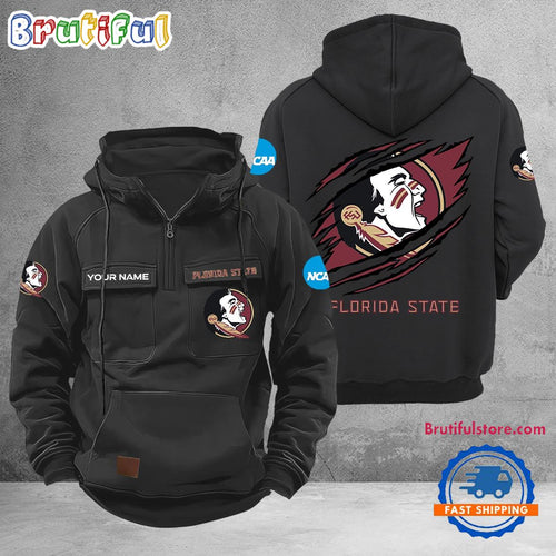 NCAA Florida State Seminoles Sport Team Design Logo Name Cargo Hoodie