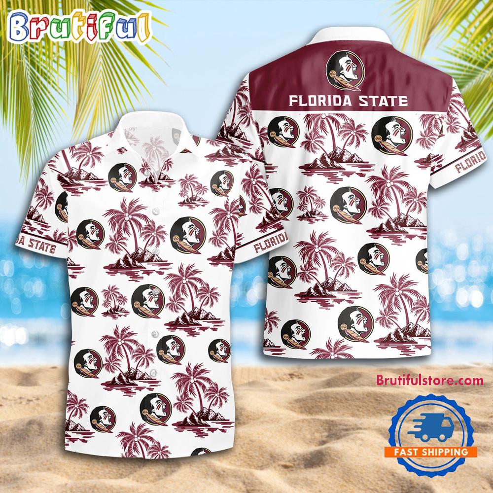 NCAA Florida State Seminoles Sporty Aloha Summer Hawaiian Shirt