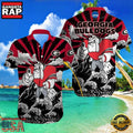 NCAA Georgia Bulldogs 3D Print Custom Name Aloha Hawaiian Shirt