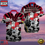 NCAA Georgia Bulldogs 3D Print Custom Name Aloha Hawaiian Shirt