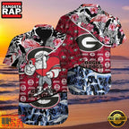 NCAA Georgia Bulldogs 3D Print Custom Name Cheap Hawaiian Shirt