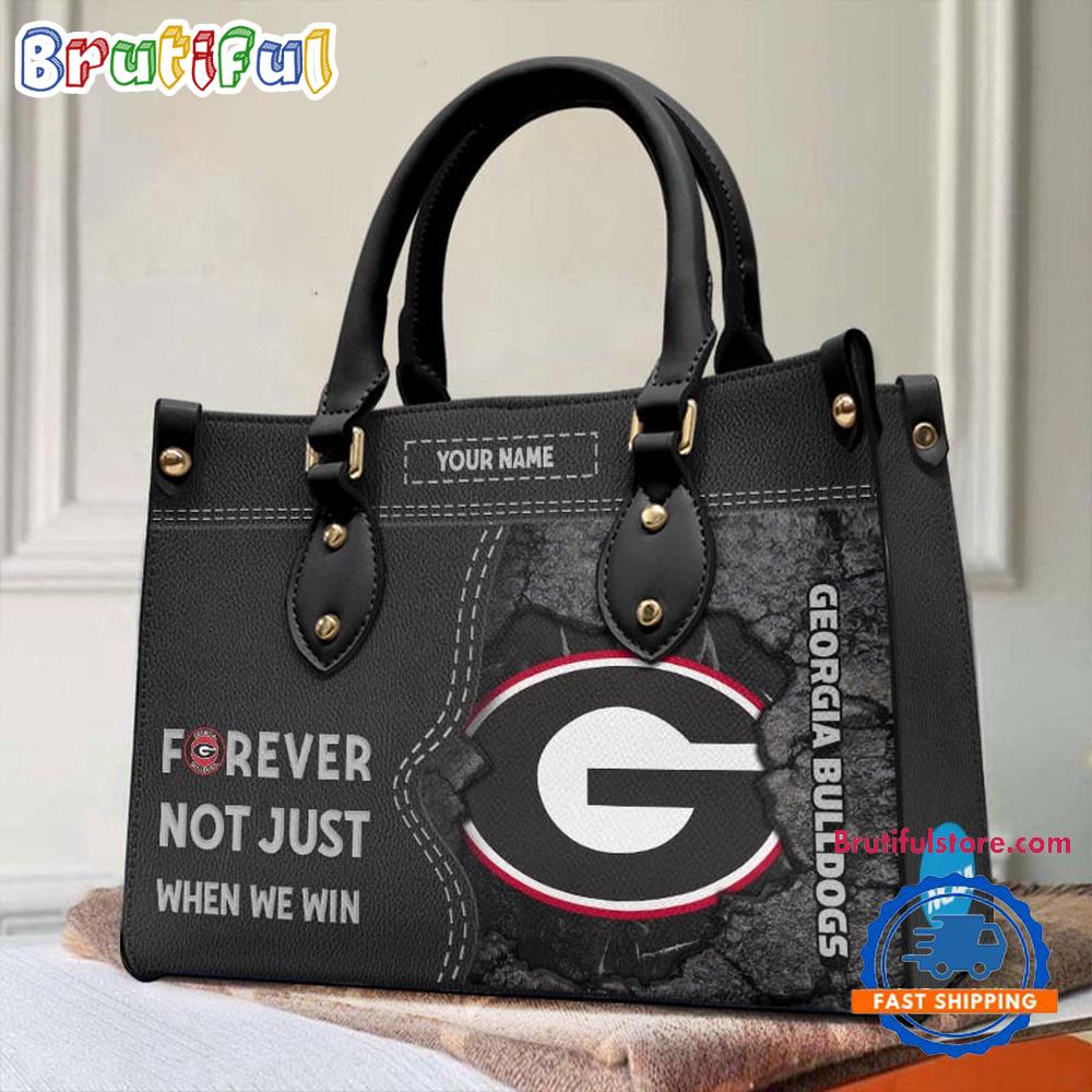 NCAA Georgia Bulldogs Forever Not Just When We Win Leather Hand Bag