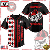 NCAA Custom Name Georgia Bulldogs How’bout Them Dogs New Design Baseball Jersey