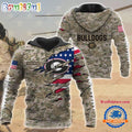 NCAA Georgia Bulldogs Military Veterans Camouflage Hoodie